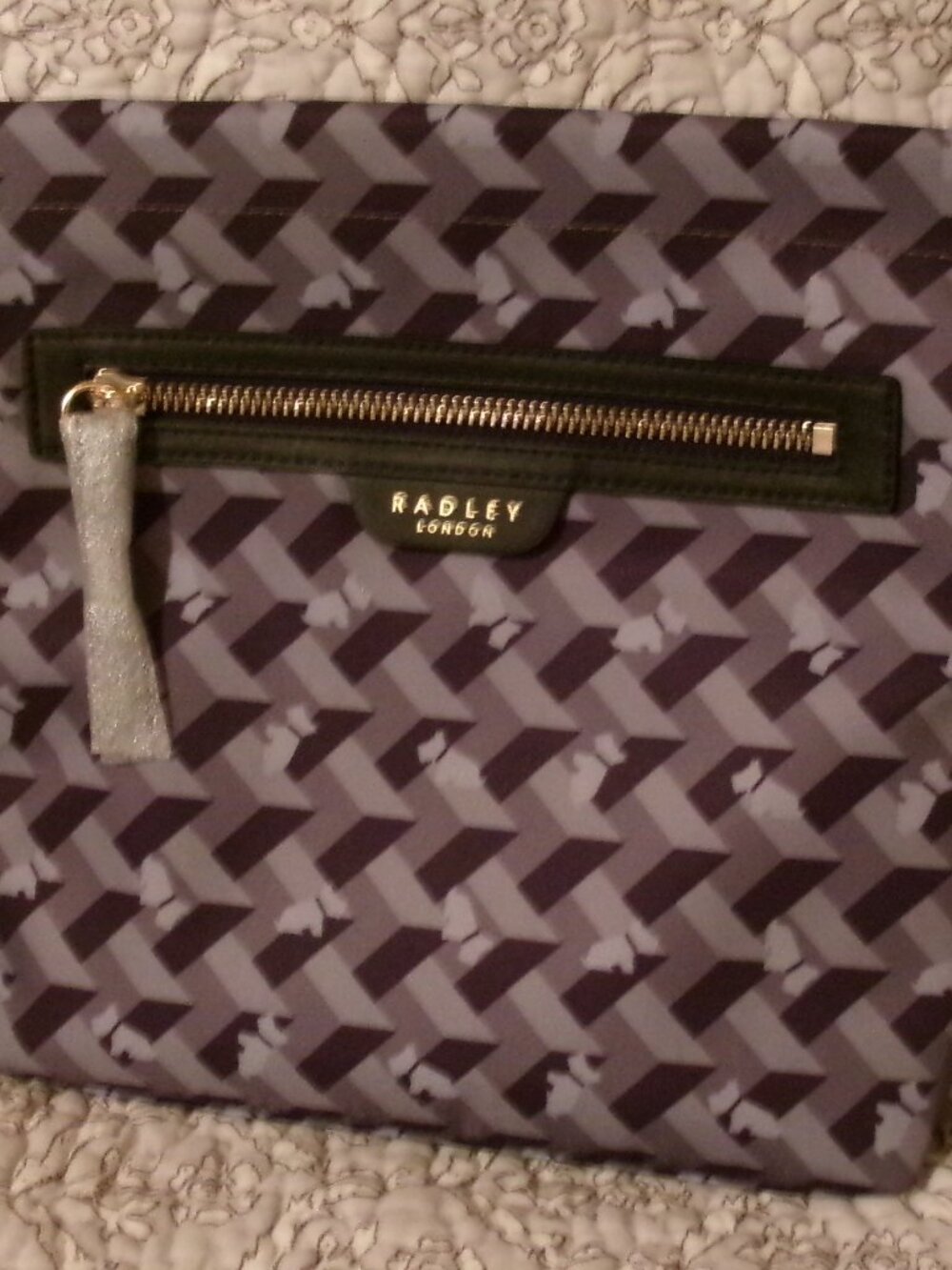 NWT Radley London Finsbury Park Geo Dog Small Ziptop Crossbody